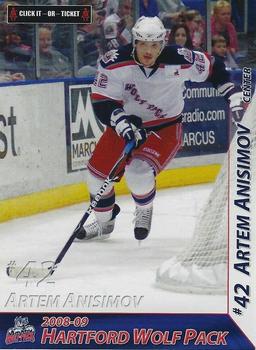 2008-09 Hartford Wolf Pack (AHL) Kid's Club #NNO Artem Anisimov Front