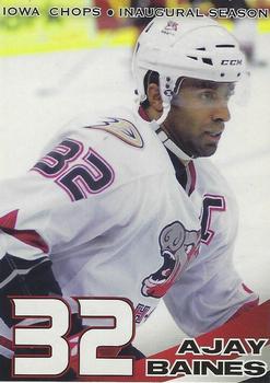 2008-09 New York Life Iowa Chops (AHL) #1 Ajay Baines Front