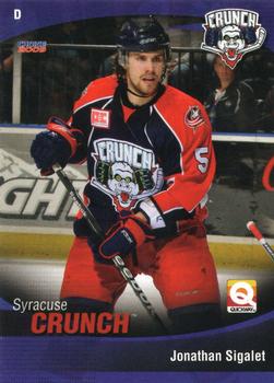 2008-09 Choice Syracuse Crunch (AHL) #2 Jonathan Sigalet Front