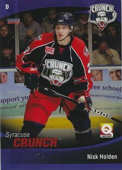2008-09 Choice Syracuse Crunch (AHL) #13 Nick Holden Front