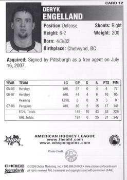 2008-09 Choice Wilkes-Barre/Scranton Penguins (AHL) #12 Deryk Engelland Back