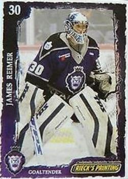 2008-09 Rieck's Printing Reading Royals (ECHL) #NNO James Reimer Front