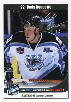 2008-09 St. Georges CRS Express (LNAH) #13 Cody Doucette Front