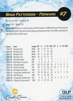 2008-09 Hollywood Connection Columbus Cottonmouths (SPHL) #NNO Brad Patterson Back