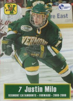 2008-09 L. Brown & Sons Vermont Catamounts (NCAA) #20 Justin Milo Front