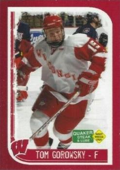 2008-09 Quaker Steak and Lube Wisconsin Badgers (NCAA) #NNO Tom Gorowsky Front