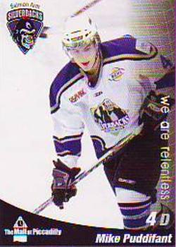 2008-09 Mall at Piccadilly Salmon Arm Silverbacks (BCHL) #18 Mike Puddifant Front
