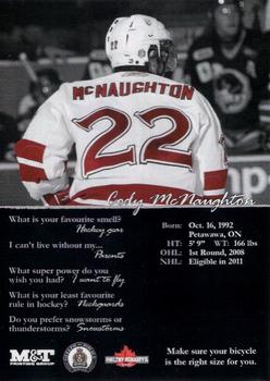 2008-09 M&T Printing Guelph Storm (OHL) #NNO Cody McNaughton Back