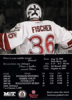 2008-09 M&T Printing Guelph Storm (OHL) #NNO Jake Fischer Back