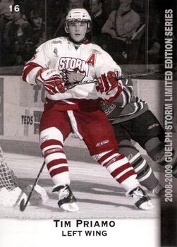2008-09 M&T Printing Guelph Storm (OHL) #NNO Tim Priamo Front