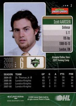 2008-09 Extreme London Knights (OHL) #2 Scott Aarssen Back
