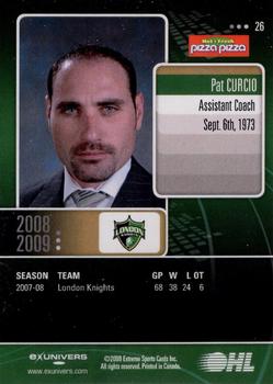 2008-09 Extreme London Knights (OHL) #26 Pat Curcio Back