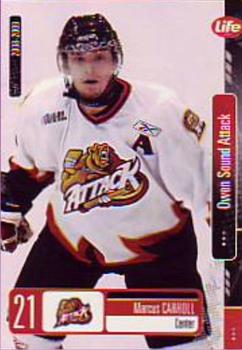 2008-09 Extreme Owen Sound Attack (OHL) #4 Marcus Carroll Front