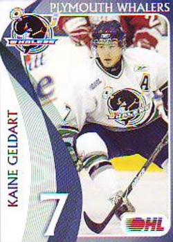 2008-09 Plymouth Whalers (OHL) #A-06 Kaine Geldart Front