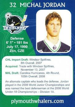 2008-09 Plymouth Whalers (OHL) #A-10 Michal Jordan Back