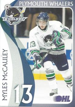 2008-09 Plymouth Whalers (OHL) #B-08 Myles McCauley Front