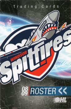 2008-09 Windsor Spitfires (OHL) #1 Bench Front