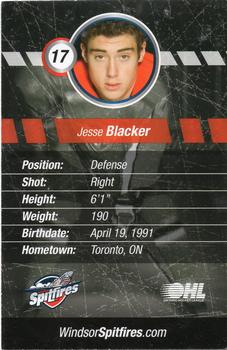 2008-09 Windsor Spitfires (OHL) #10 Jesse Blacker Back