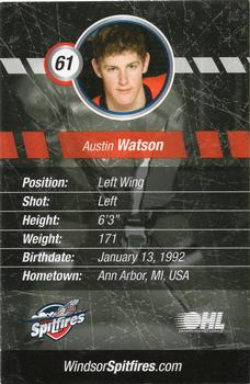 2008-09 Windsor Spitfires (OHL) #20 Austin Watson Back