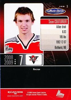 2008-09 Extreme Drummondville Voltigeurs (QMJHL) #3 Sean Couturier Back