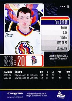 2008-09 Extreme Gatineau Olympiques (QMJHL) #15 Paul Byron Back