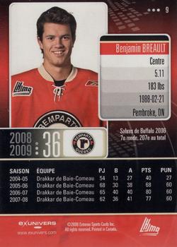 2008-09 Extreme Quebec Remparts (QMJHL) #9 Benjamin Breault Back