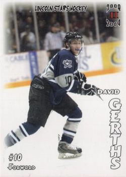 2008-09 Blueline Booster Club Lincoln Stars (USHL) #38 David Gerths Front