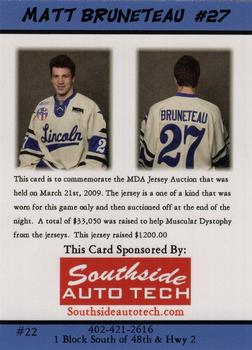 2008-09 MDA Lincoln Stars (USHL) #22 Matt Bruneteau Back