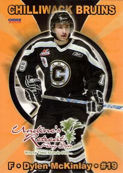 2008-09 Choice Chilliwack Bruins (WHL) #13 Dylen McKinlay Front