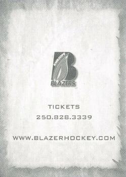 2008-09 Kamloops Blazers (WHL) #NNO Header Card Back