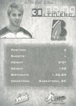 2008-09 Kamloops Blazers (WHL) #NNO Justin Leclerc Back