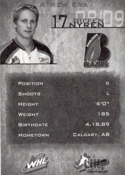 2008-09 Kamloops Blazers (WHL) #NNO Giffen Nyren Back