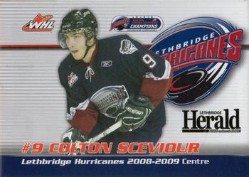 2008-09 Lethbridge Herald Lethbridge Hurricanes (WHL) #NNO Colton Sceviour Front