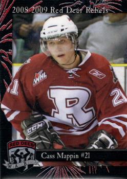 2008-09 Cat Tail Design and Printing Red Deer Rebels (WHL) #14 Cassidy Mappin Front