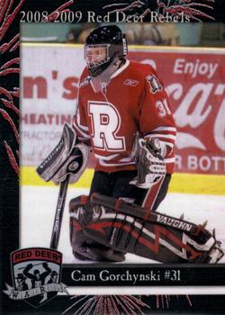 2008-09 Cat Tail Design and Printing Red Deer Rebels (WHL) #23 Cam Gorchynski Front
