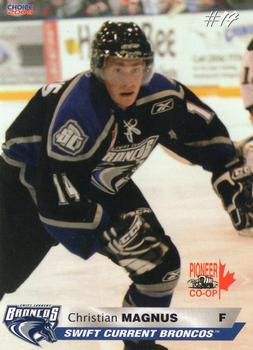 2008-09 Choice Swift Current Broncos (WHL) #14 Christian Magnus Front