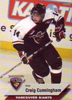 2008-09 Choice Vancouver Giants (WHL) #6 Craig Cunningham Front