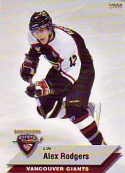 2008-09 Choice Vancouver Giants (WHL) #19 Alex Rodgers Front
