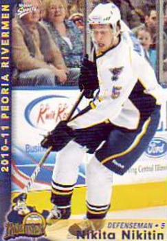 2010-11 MultiAd Peoria Rivermen (AHL) #NNO Nikita Nikitin Front