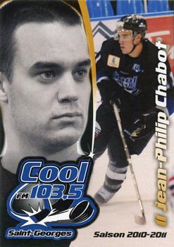 2010-11 Cool 103.5 FM St. Georges CRS Express (LNAH) #10 Jean-Philipp Chabot Front