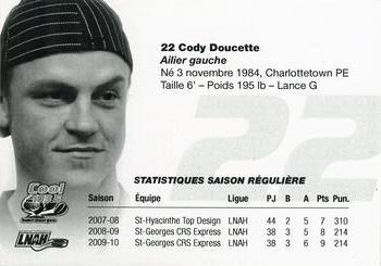 2010-11 Cool 103.5 FM St. Georges CRS Express (LNAH) #14 Cody Doucette Back