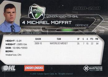 2010-11 Extreme London Knights OHL #3 Michael Moffat Back