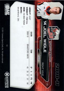 2010-11 Extreme Niagara IceDogs OHL #13 Joel Wigle Back