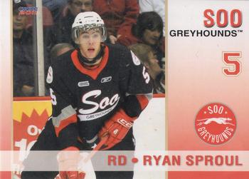 2010-11 Choice Sault Ste. Marie Greyhounds (OHL) #2 Ryan Sproul Front