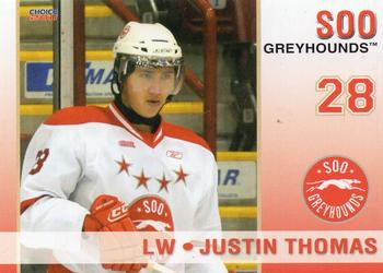 2010-11 Choice Sault Ste. Marie Greyhounds (OHL) #21 Justin Thomas Front