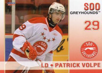 2010-11 Choice Sault Ste. Marie Greyhounds (OHL) #22 Patrick Volpe Front