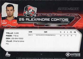 2010-11 Extreme Drummondville Voltigeurs (QMJHL) #14 Alexandre Comtois Back