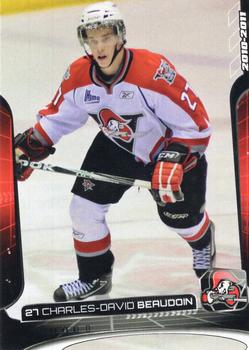 2010-11 Extreme Drummondville Voltigeurs (QMJHL) #15 Charles-David Beaudoin Front