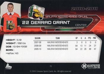 2010-11 Extreme Halifax Mooseheads (QMJHL) #15 Gerrad Grant Back