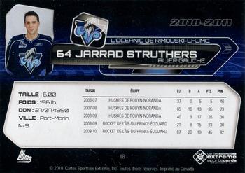 2010-11 Extreme Rimouski Oceanic QMJHL #18 Jarrad Struthers Back